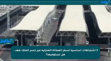 3 اشتراطات أساسية لسفر العمالة المنزلية عبر جسر الملك فهد.. هل تستوفيها؟